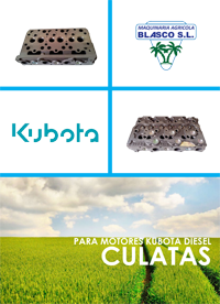 Agricola Blasco catalogo REPUESTOS MOTORES kubota culatas precios